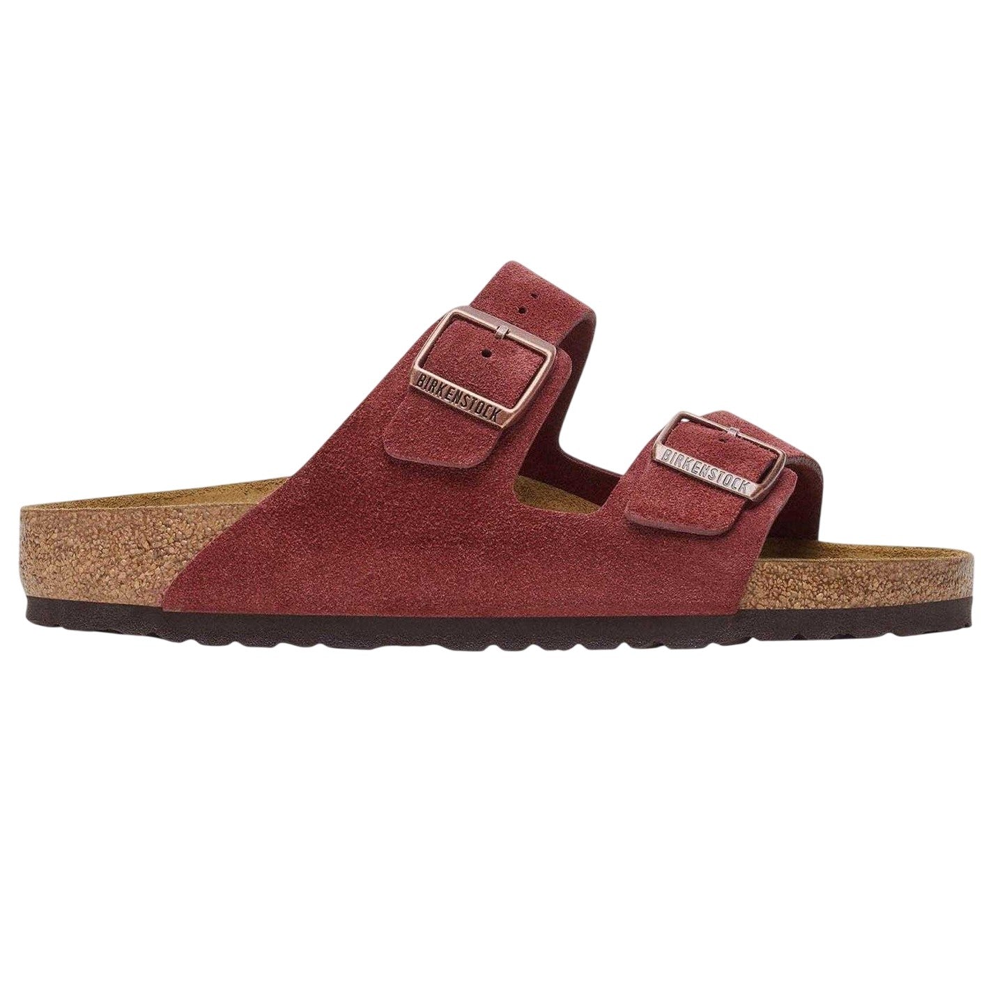 Red - Front - Birkenstock Womens-Ladies Arizona Leather Sandals