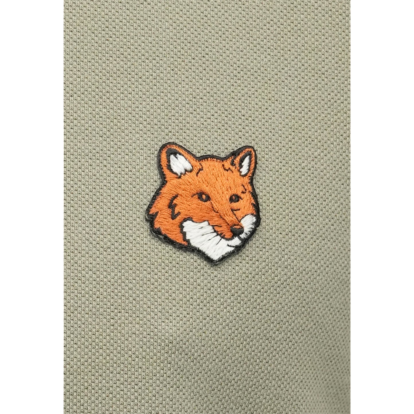 Laurel Green - Side - Maison Kitsuné Mens Fox Short-Sleeved Polo Shirt
