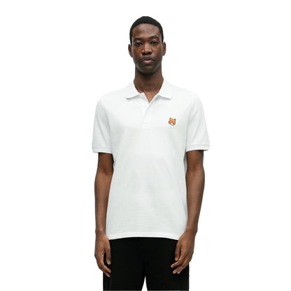 White - Lifestyle - Maison Kitsuné Mens Fox Short-Sleeved Polo Shirt