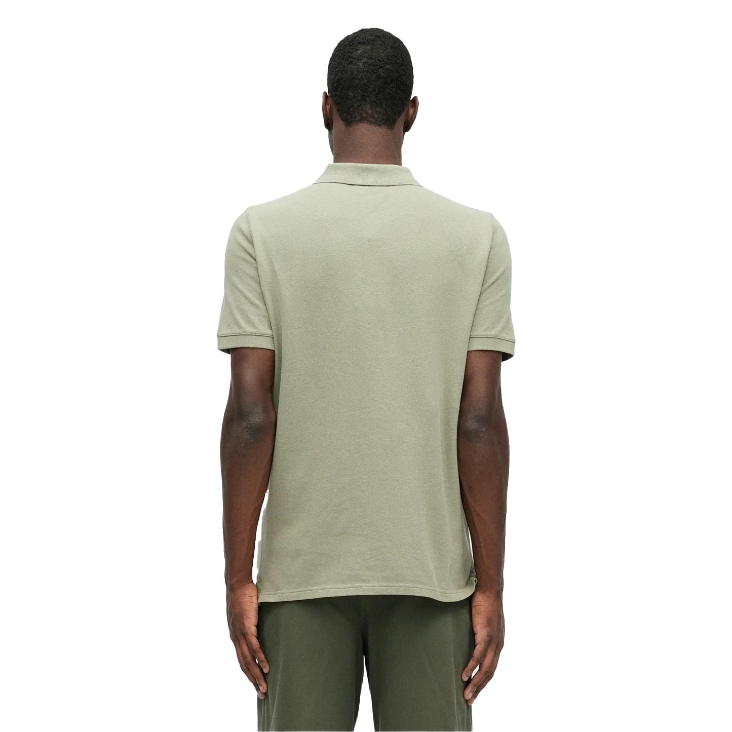 Laurel Green - Back - Maison Kitsuné Mens Fox Short-Sleeved Polo Shirt