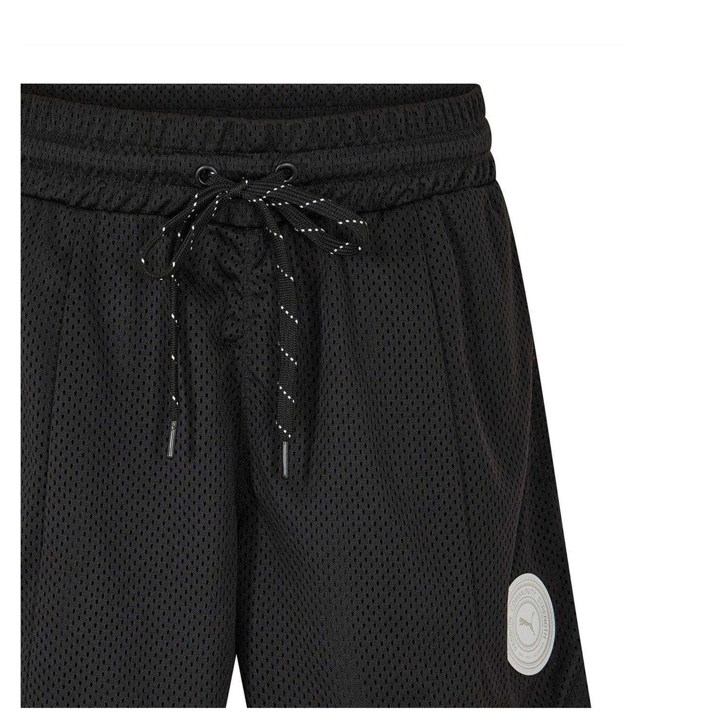 Puma Black - Side - Puma Womens-Ladies Jersey Sweat Shorts