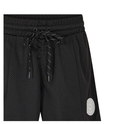Puma Black - Side - Puma Womens-Ladies Jersey Sweat Shorts