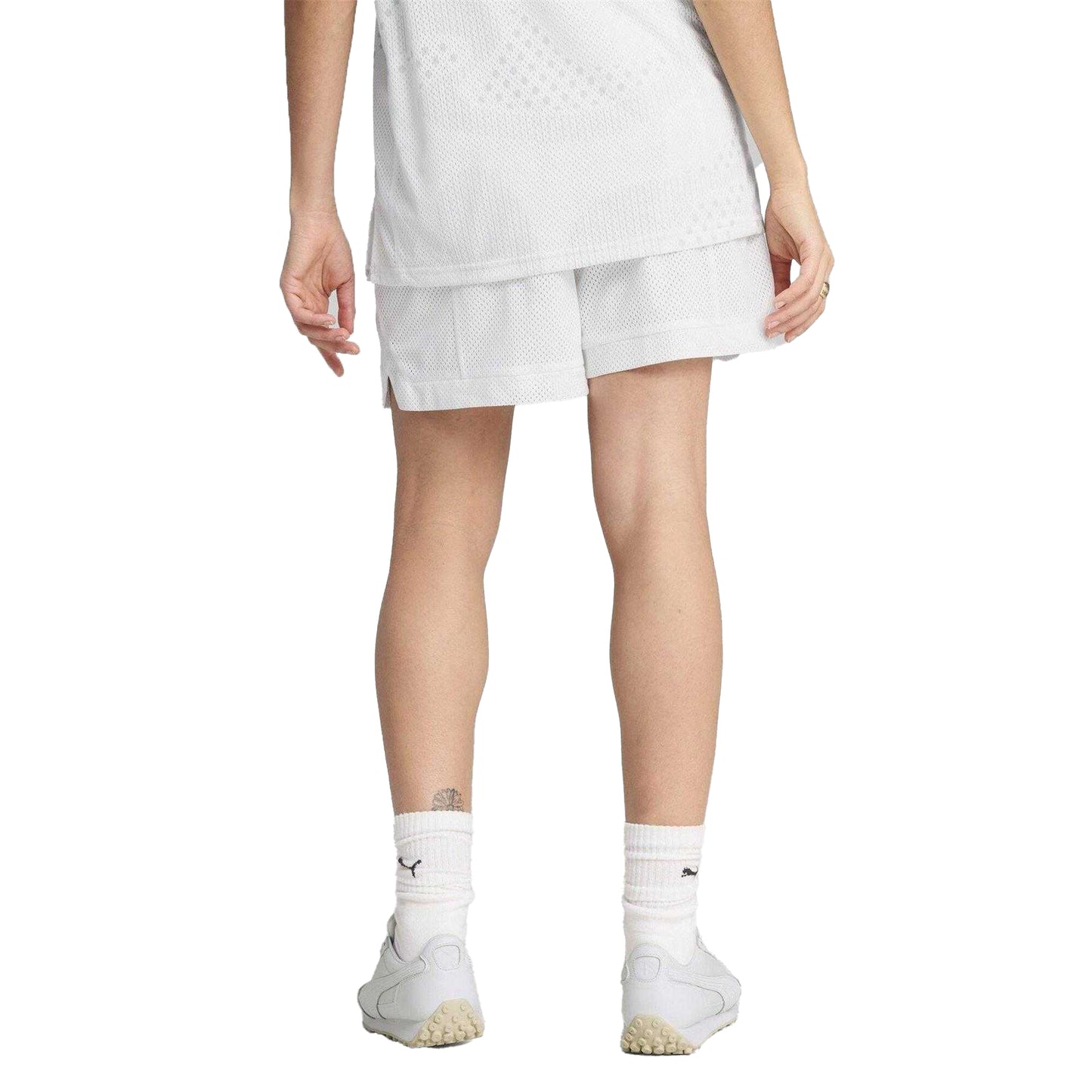 Puma White - Lifestyle - Puma Womens-Ladies Jersey Sweat Shorts