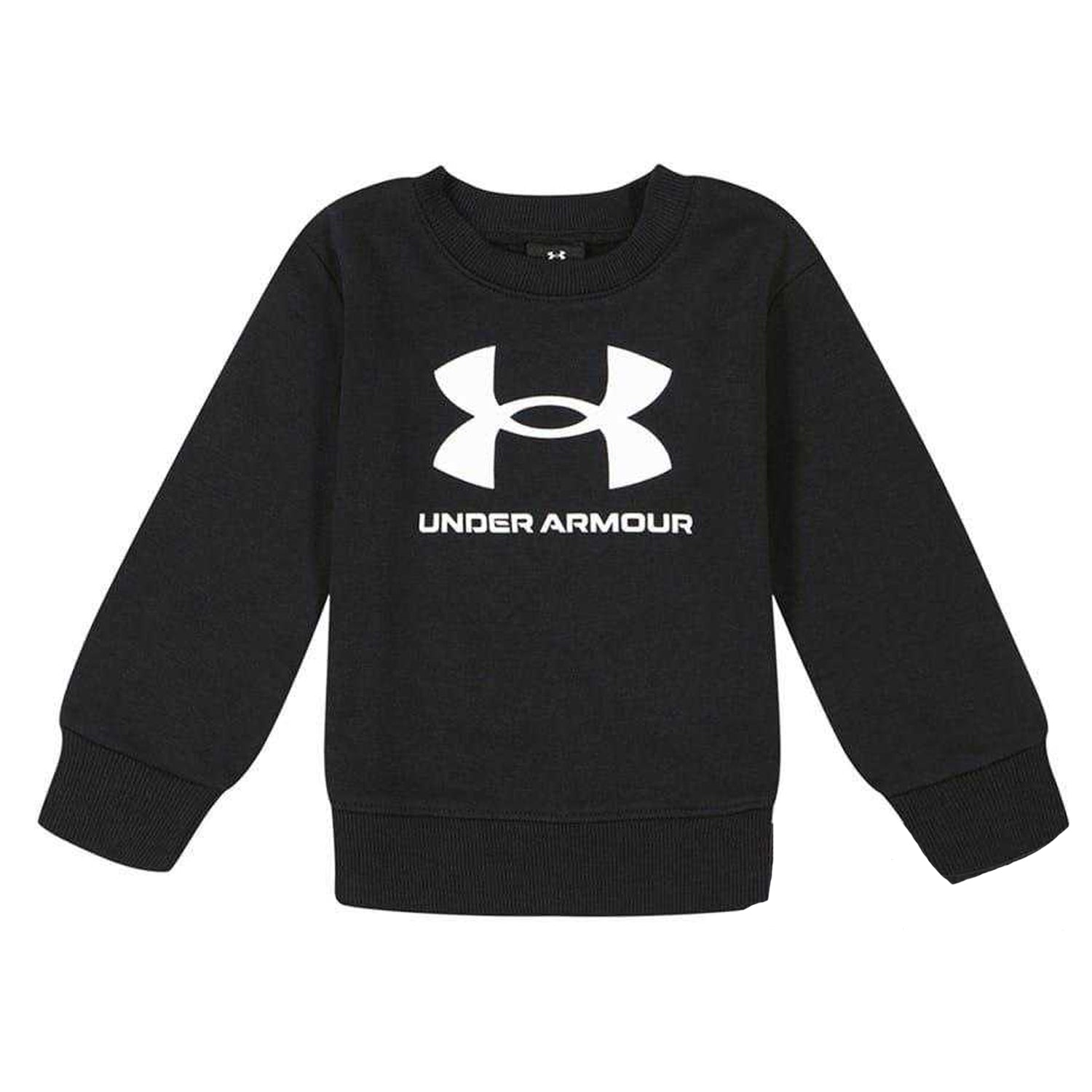 Black-White - Side - Under Armour Baby Boys Big Logo Sweatshirt & Jogging Bottoms Set