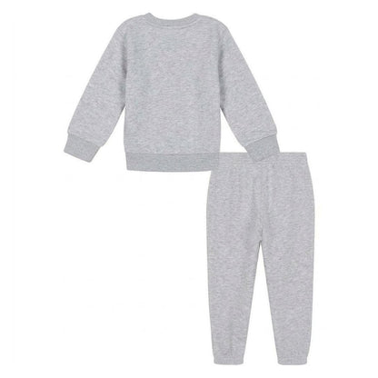 Grey-White - Back - Under Armour Baby Boys Big Logo Sweatshirt & Jogging Bottoms Set