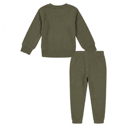 Marine-White - Back - Under Armour Baby Boys Big Logo Sweatshirt & Jogging Bottoms Set