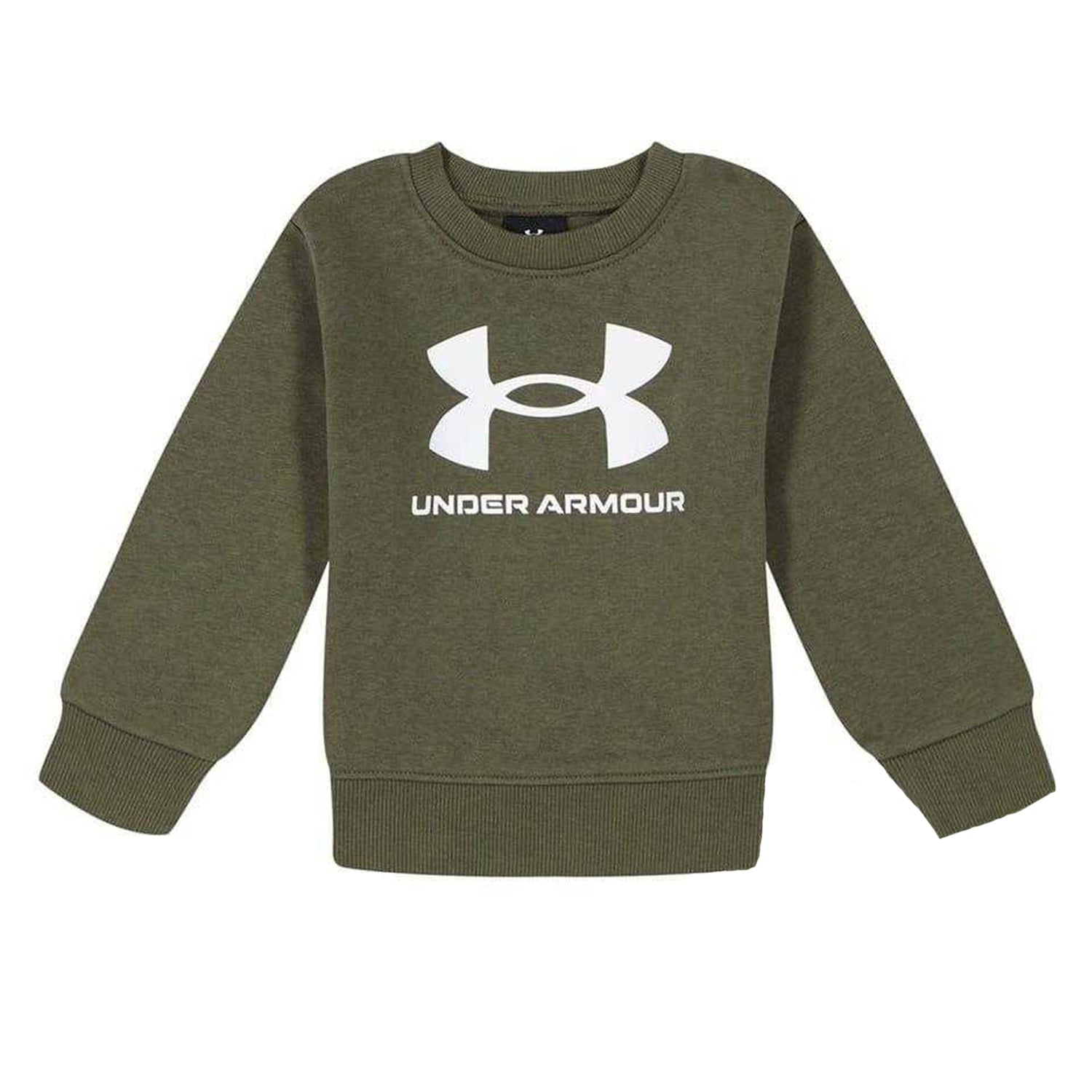 Marine-White - Side - Under Armour Baby Boys Big Logo Sweatshirt & Jogging Bottoms Set