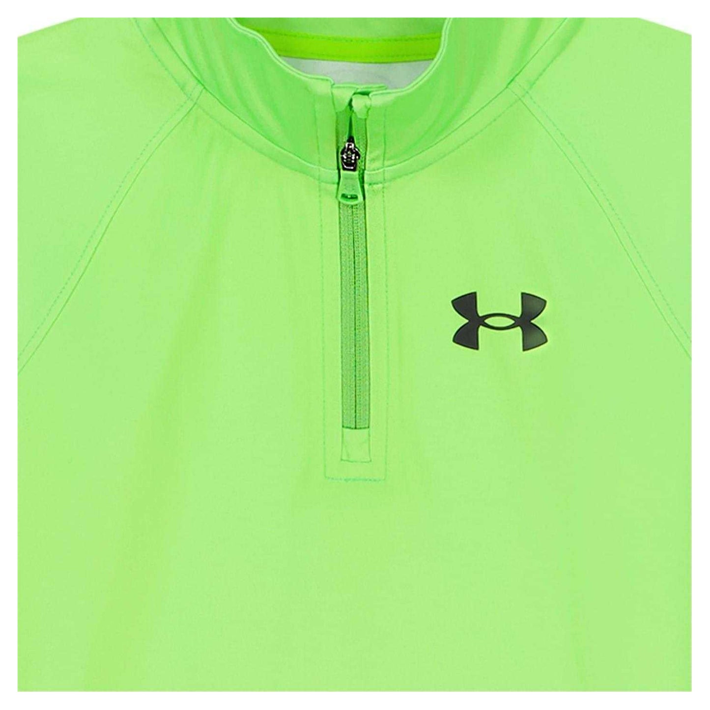 Lime-Black - Side - Under Armour Boys Quarter Zip Tracksuit Set