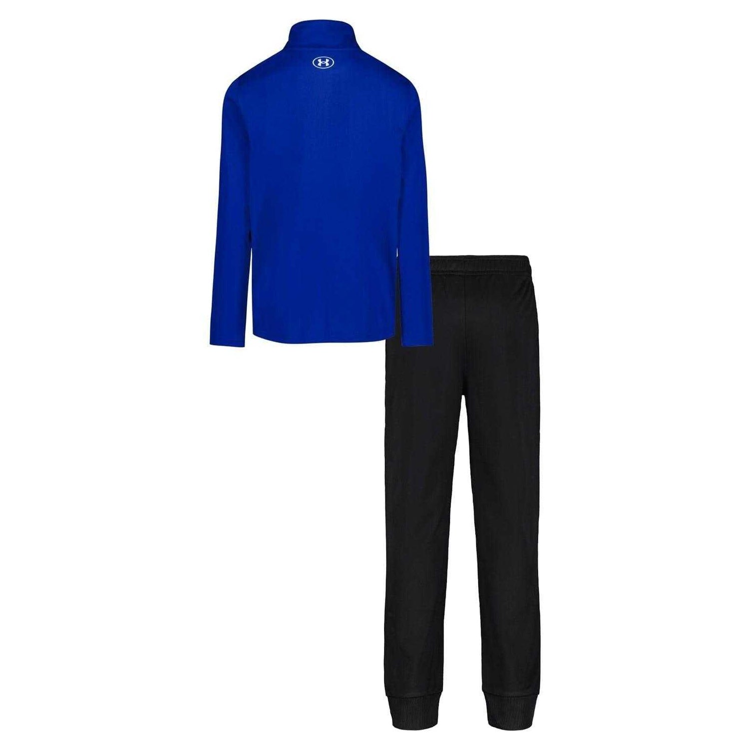 Tech Blue-Black - Back - Under Armour Boys Quarter Zip Tracksuit Set