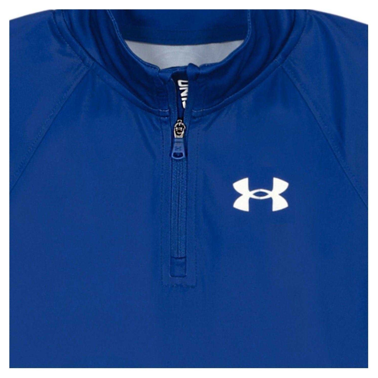 Tech Blue-Black - Side - Under Armour Boys Quarter Zip Tracksuit Set