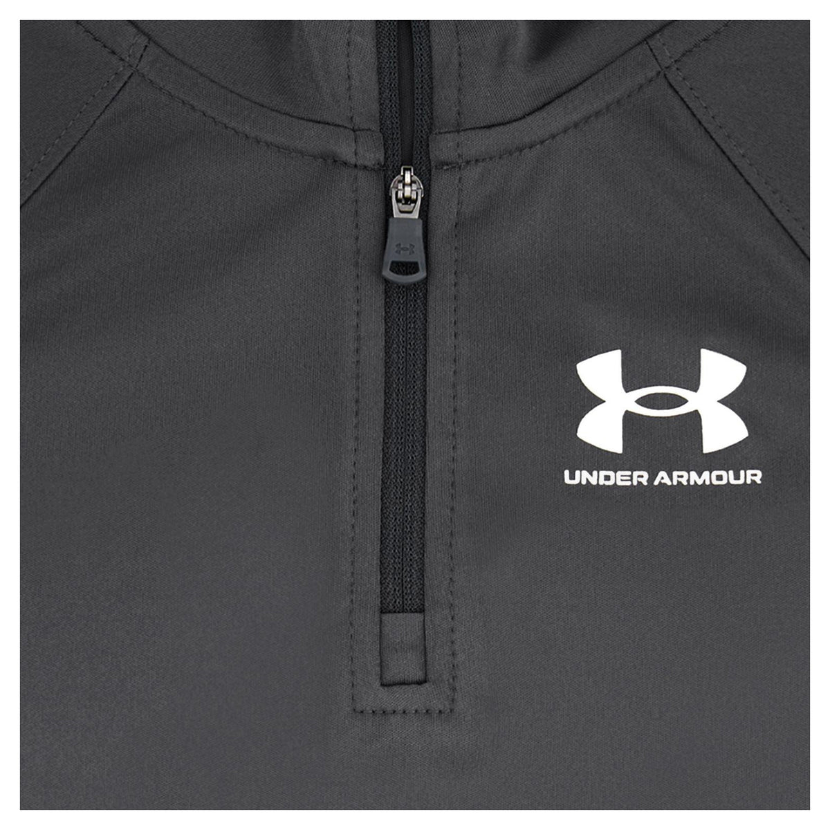 Grey-Black - Side - Under Armour Boys Quarter Zip Tracksuit Set