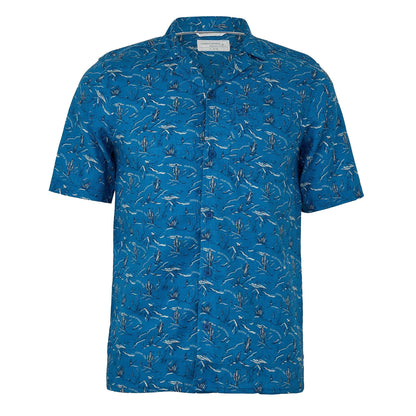 Poseidon Blue - Front - Craghoppers Mens Hula Cactus Regular Shirt