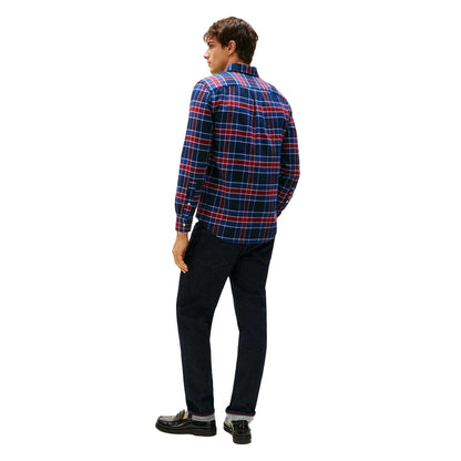 Navy - Back - Tommy Hilfiger Mens Tartan Shirt