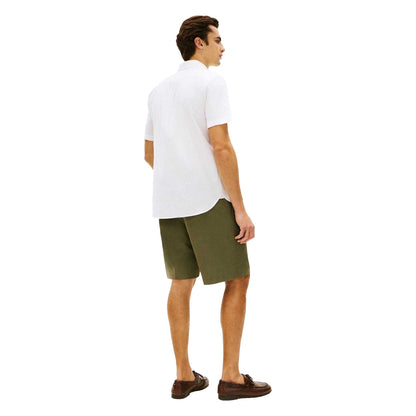 White - Back - Tommy Hilfiger Mens Oxford Cotton Short-Sleeved Shirt
