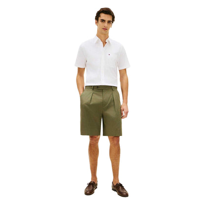 White - Pack Shot - Tommy Hilfiger Mens Oxford Cotton Short-Sleeved Shirt
