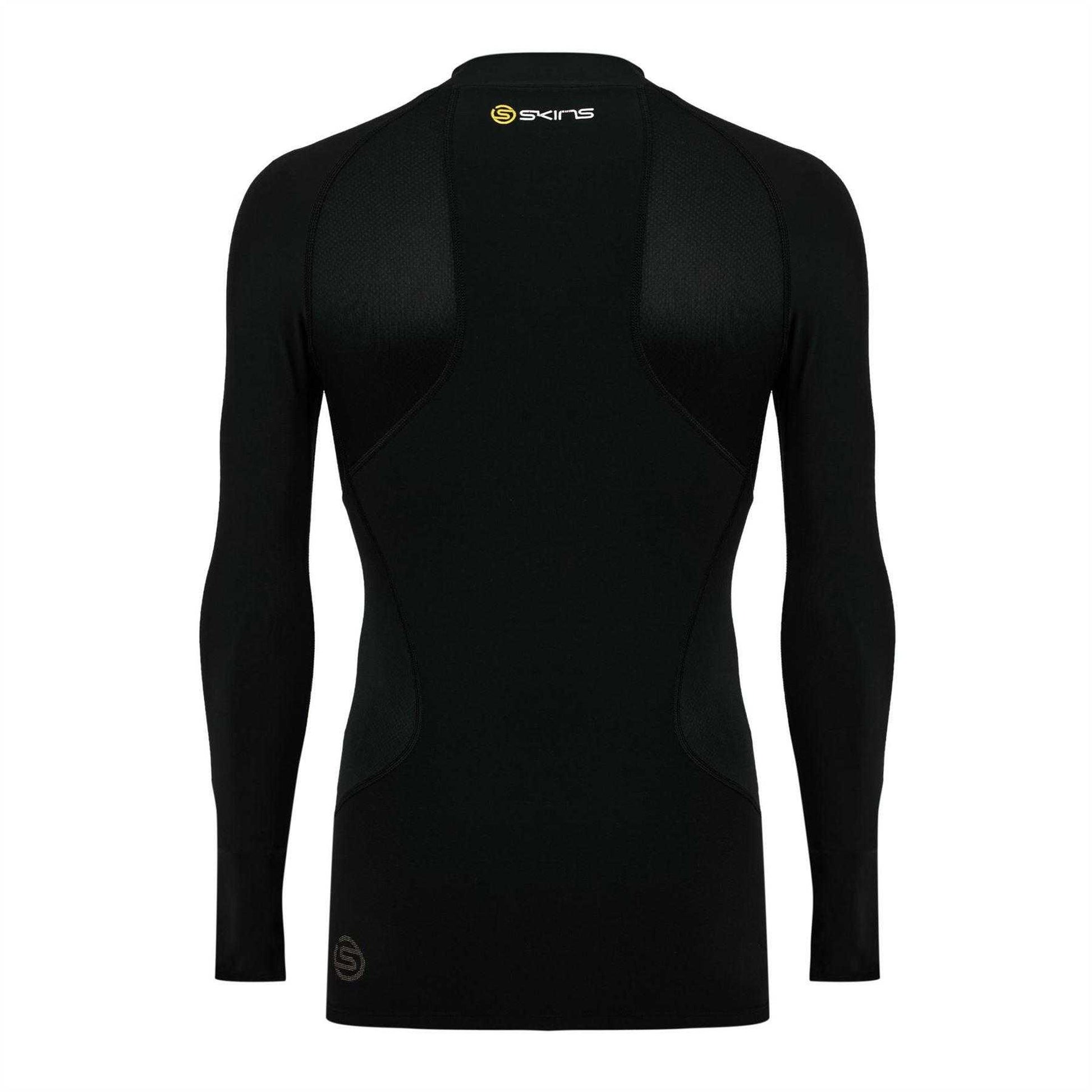 Black - Back - Skins Mens G400 Plain Performance Long-Sleeved Top