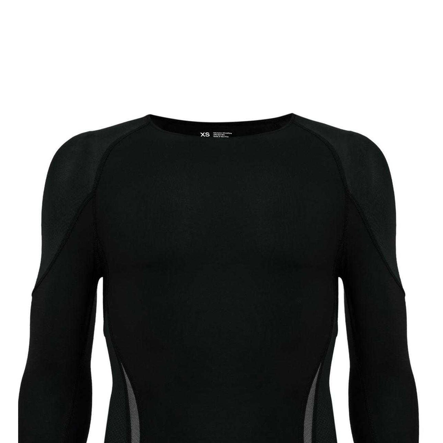 Black-Grey - Side - Skins Mens G400 Plain Performance Long-Sleeved Top
