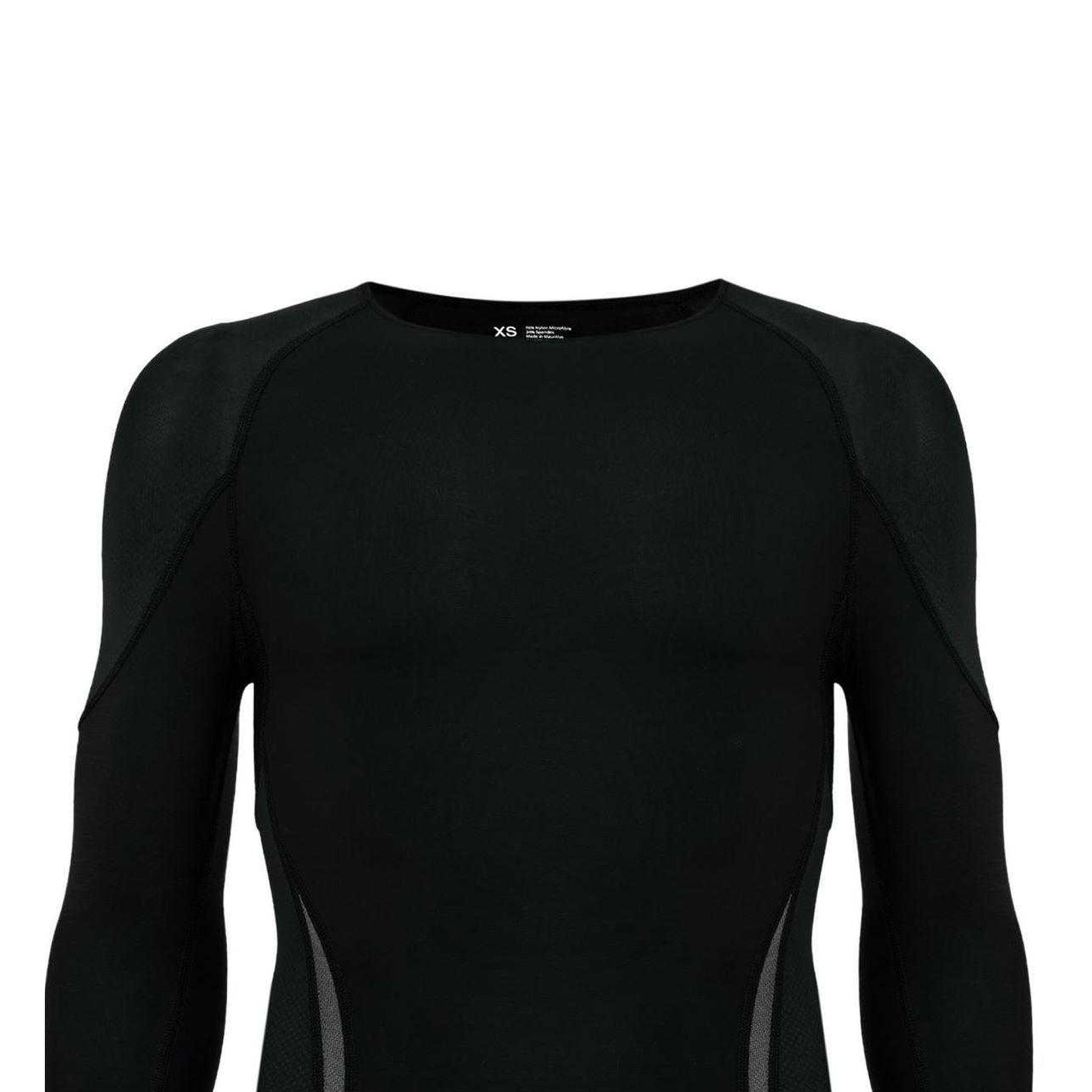 Black-Grey - Side - Skins Mens G400 Plain Performance Long-Sleeved Top