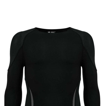 Black-Grey - Side - Skins Mens G400 Plain Performance Long-Sleeved Top