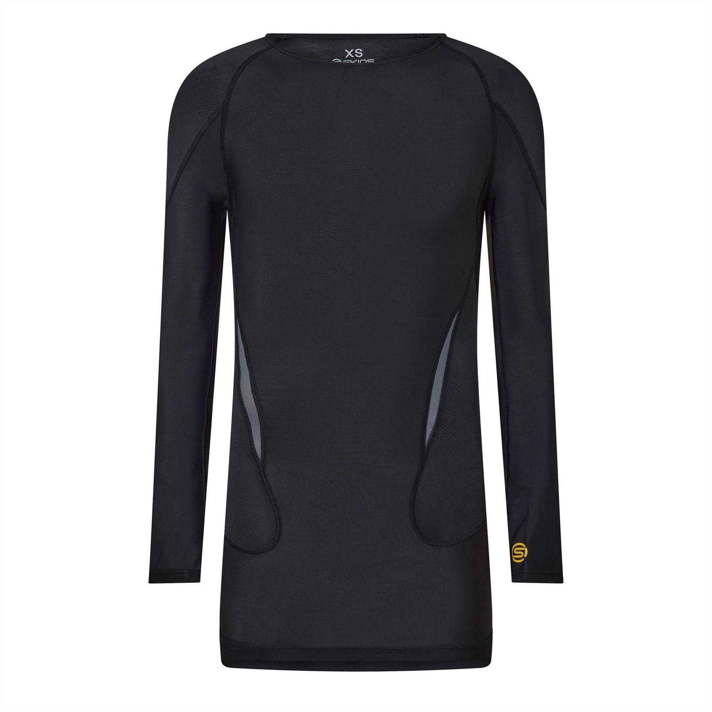 Black-Yellow - Front - Skins Mens G400 Plain Performance Long-Sleeved Top