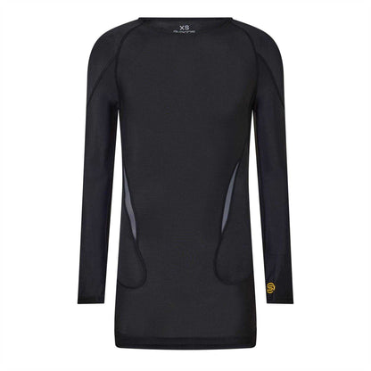 Black-Yellow - Front - Skins Mens G400 Plain Performance Long-Sleeved Top