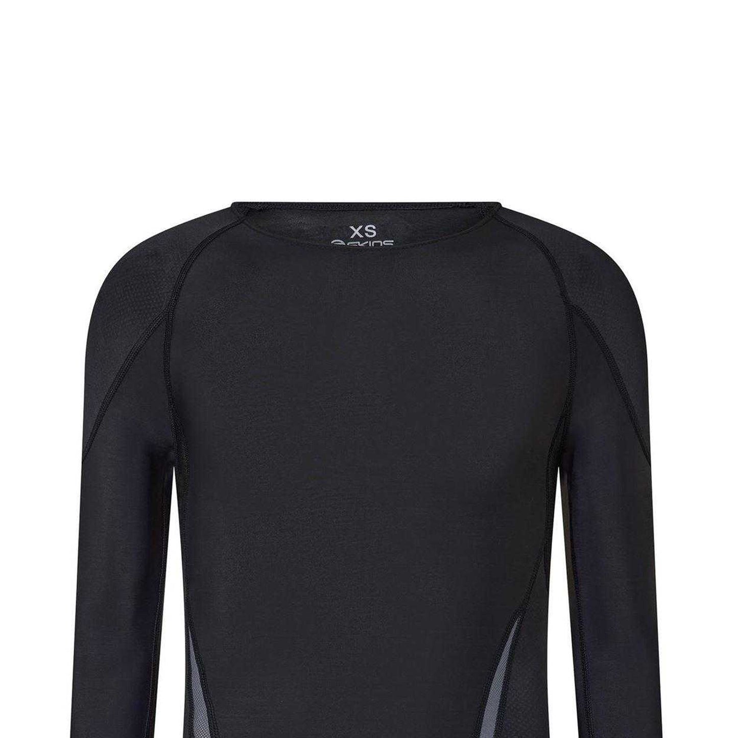 Black-Yellow - Side - Skins Mens G400 Plain Performance Long-Sleeved Top