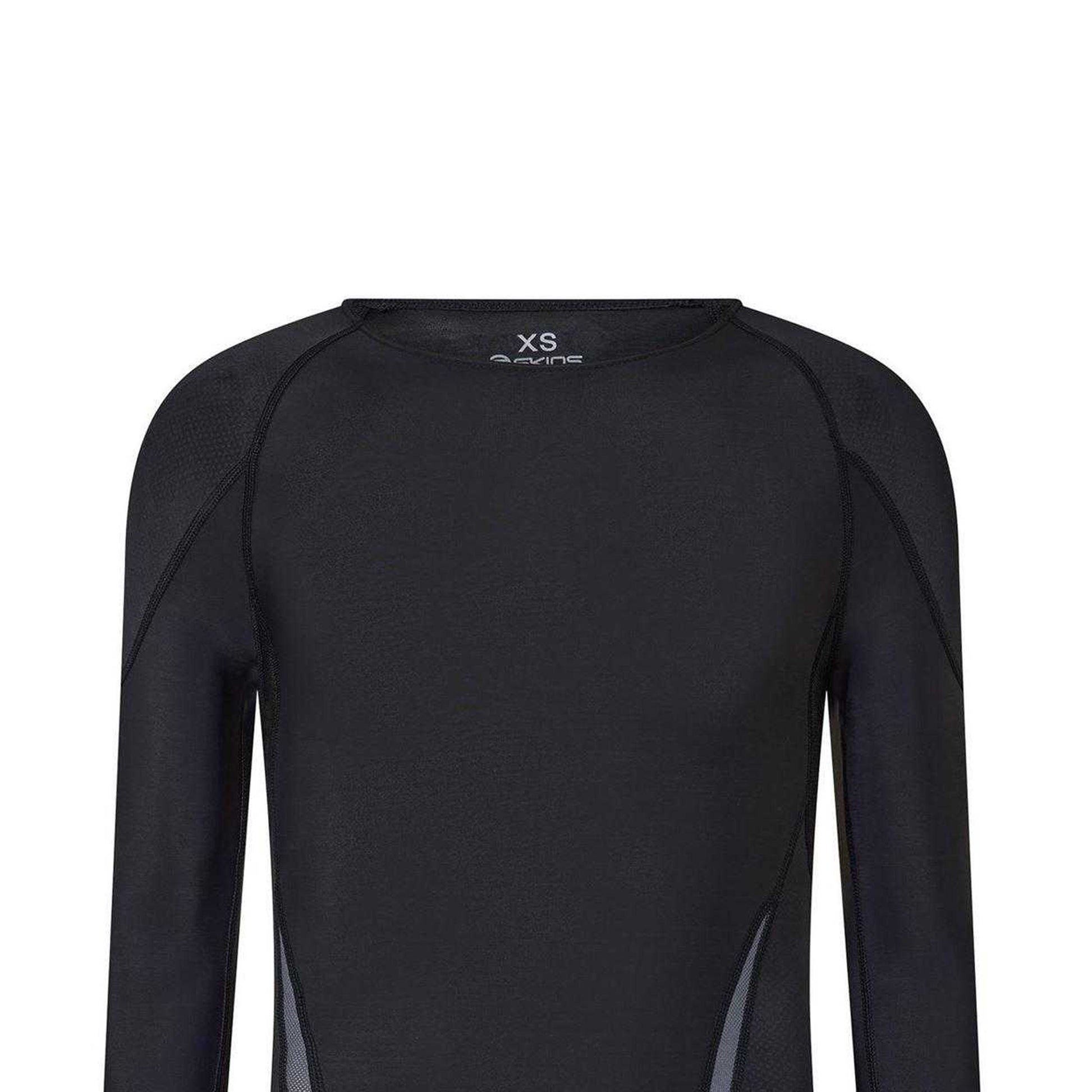 Black-Yellow - Side - Skins Mens G400 Plain Performance Long-Sleeved Top