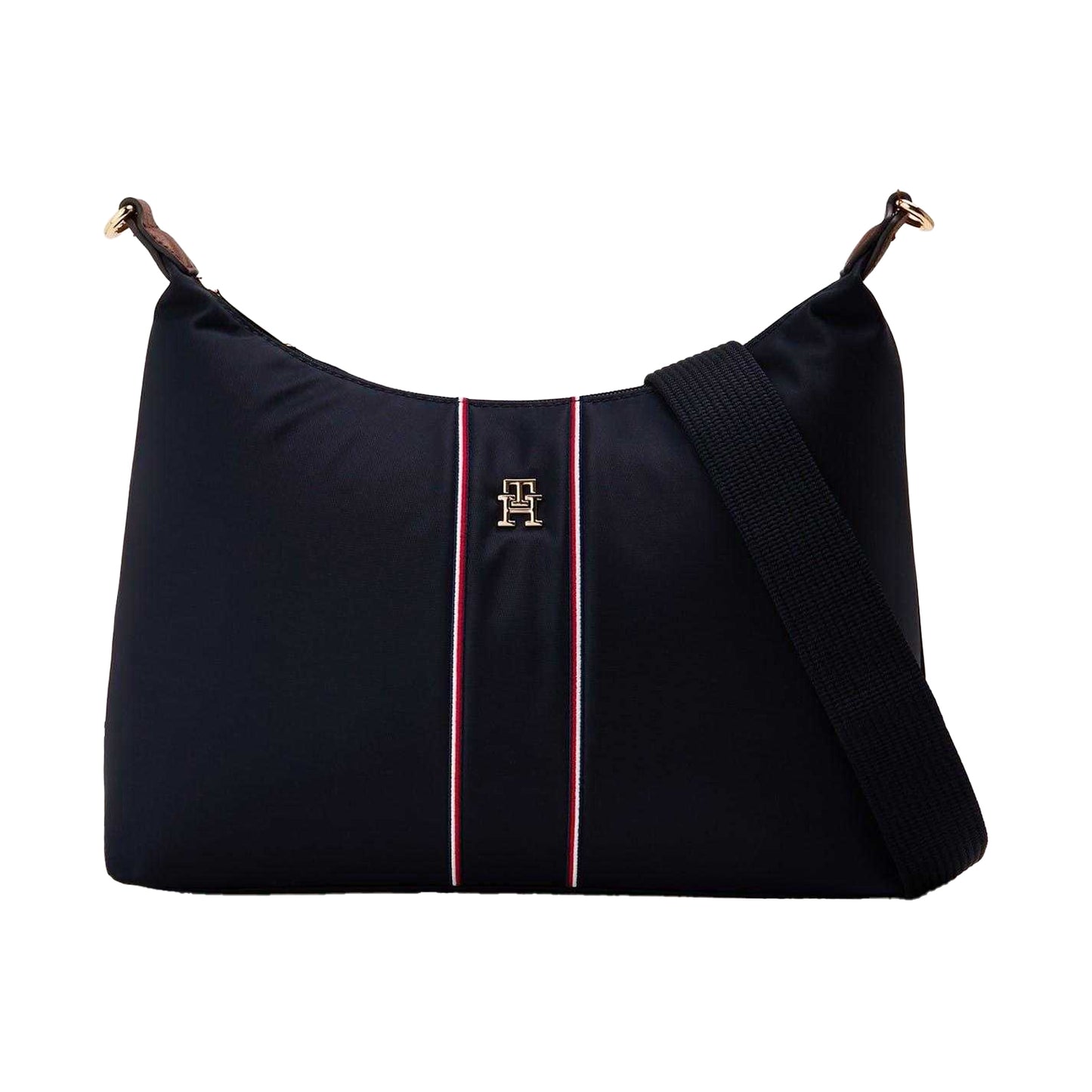 Blue - Front - Tommy Hilfiger Unisex Adult Popette Shoodyr Crescent Shaped Synthetic Hobo Bag
