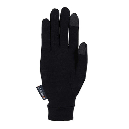 Black - Back - Extremities Touch Screen Merino Wool Gloves