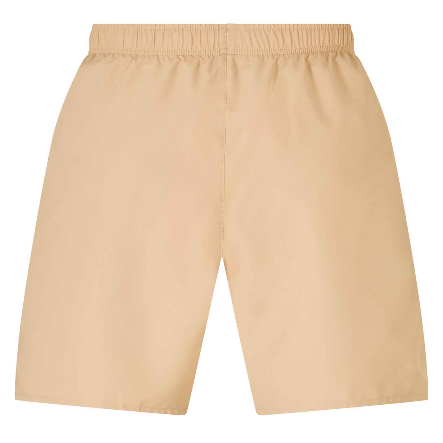 Beige - Back - Lacoste Mens Fleece Side Stripe Shorts