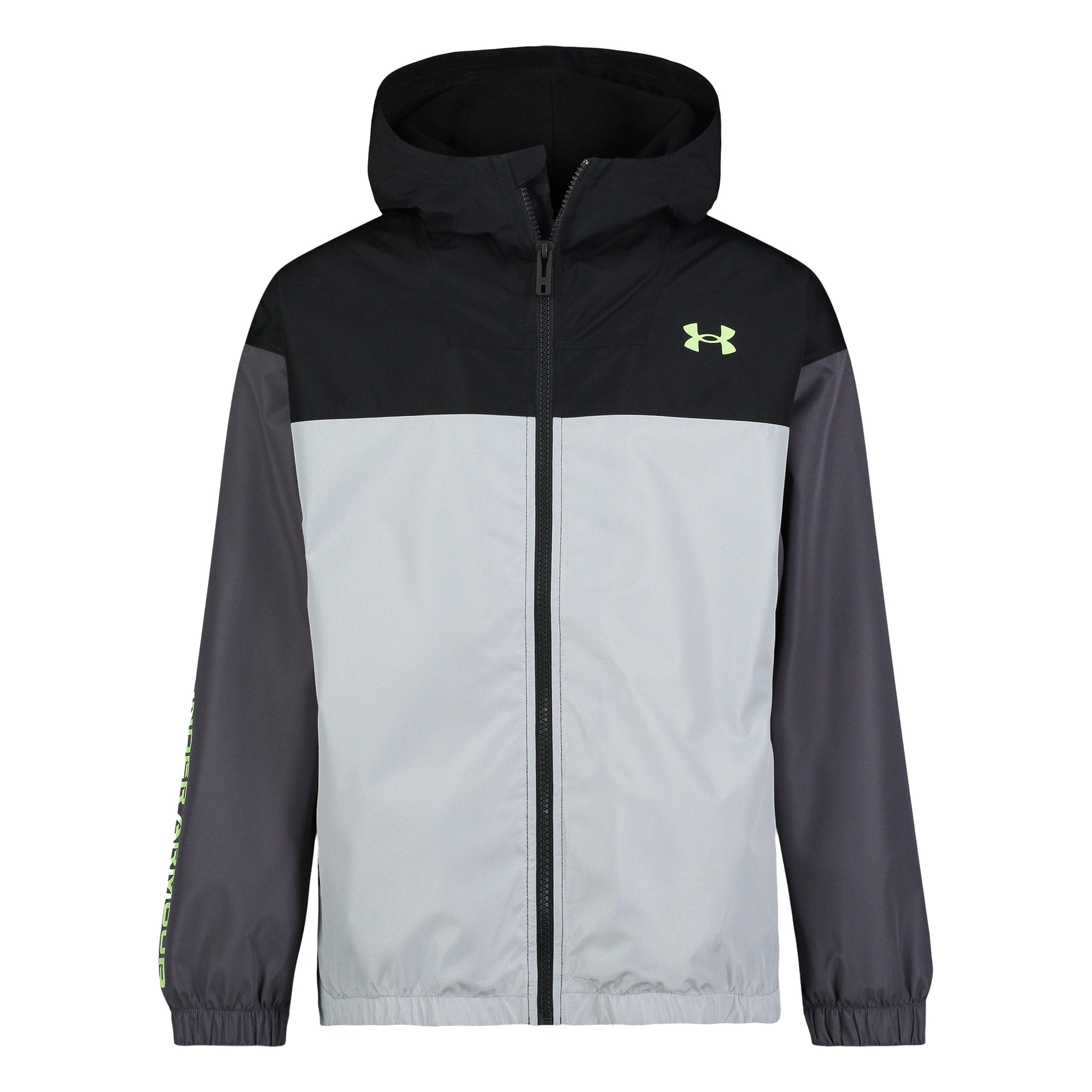 Black-Rock - Front - Under Armour Childrens-Kids Colour Block Windbreaker