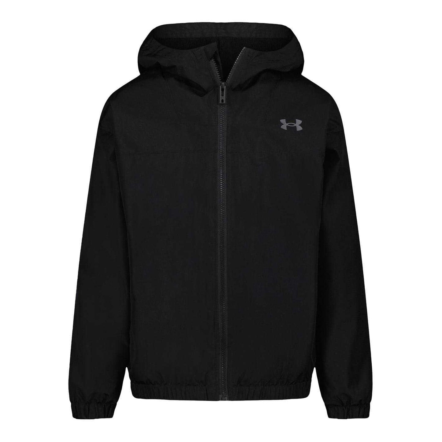 Black - Front - Under Armour Childrens-Kids Colour Block Windbreaker