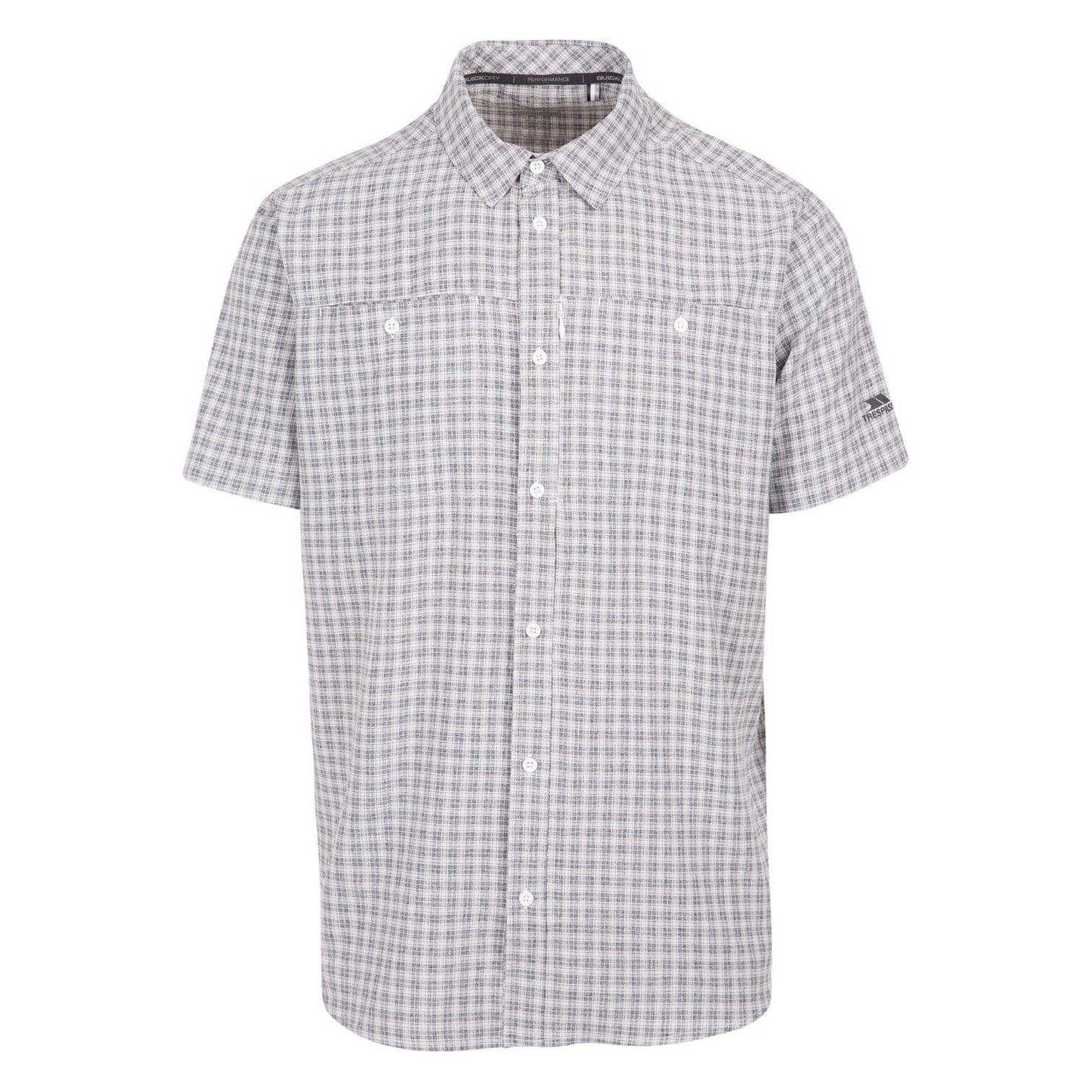 White - Front - Trespass Mens Gilcrux Short-Sleeved Shirt