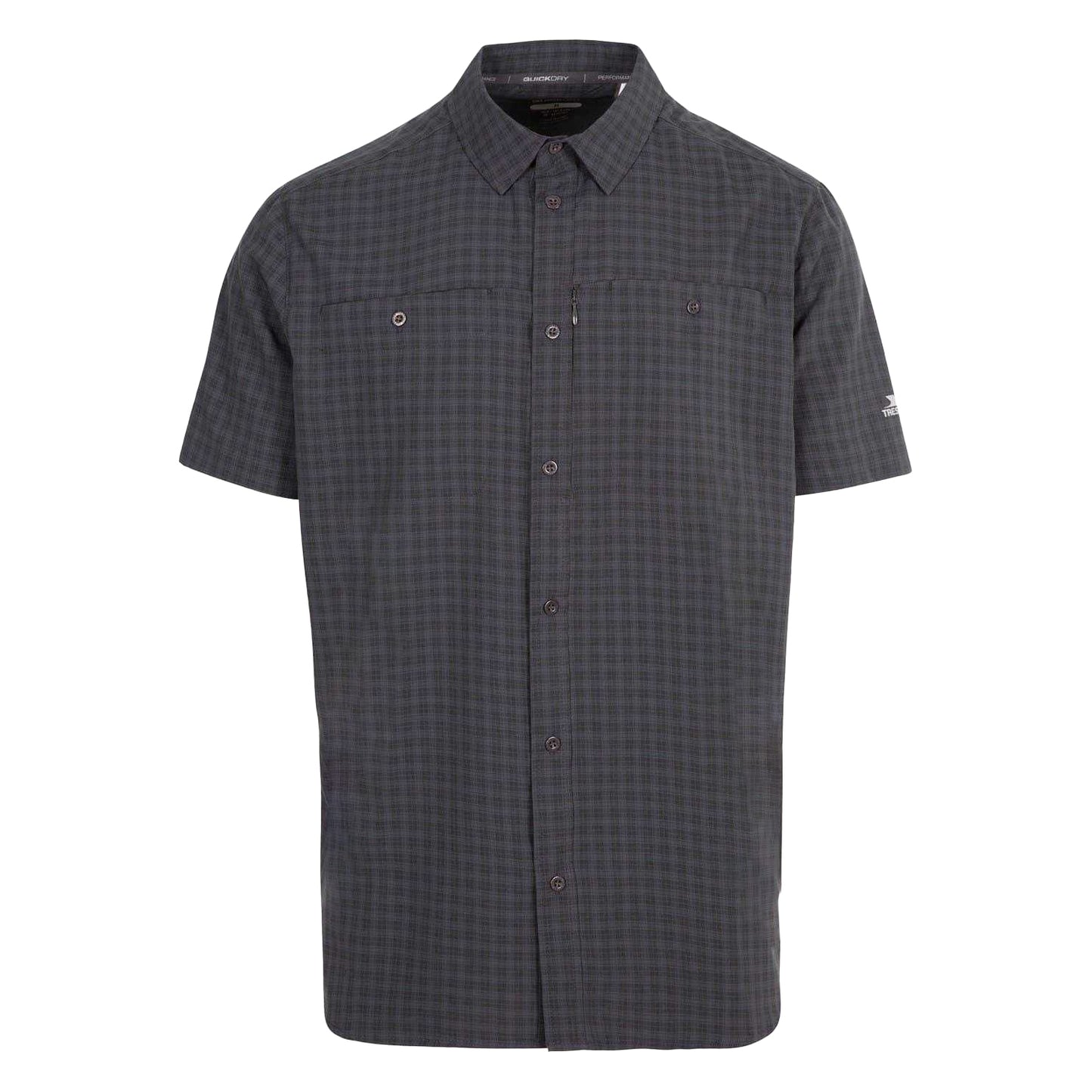 Dark Grey - Front - Trespass Mens Gilcrux Short-Sleeved Shirt