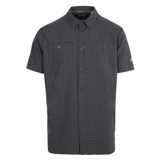 Dark Grey - Front - Trespass Mens Gilcrux Short-Sleeved Shirt