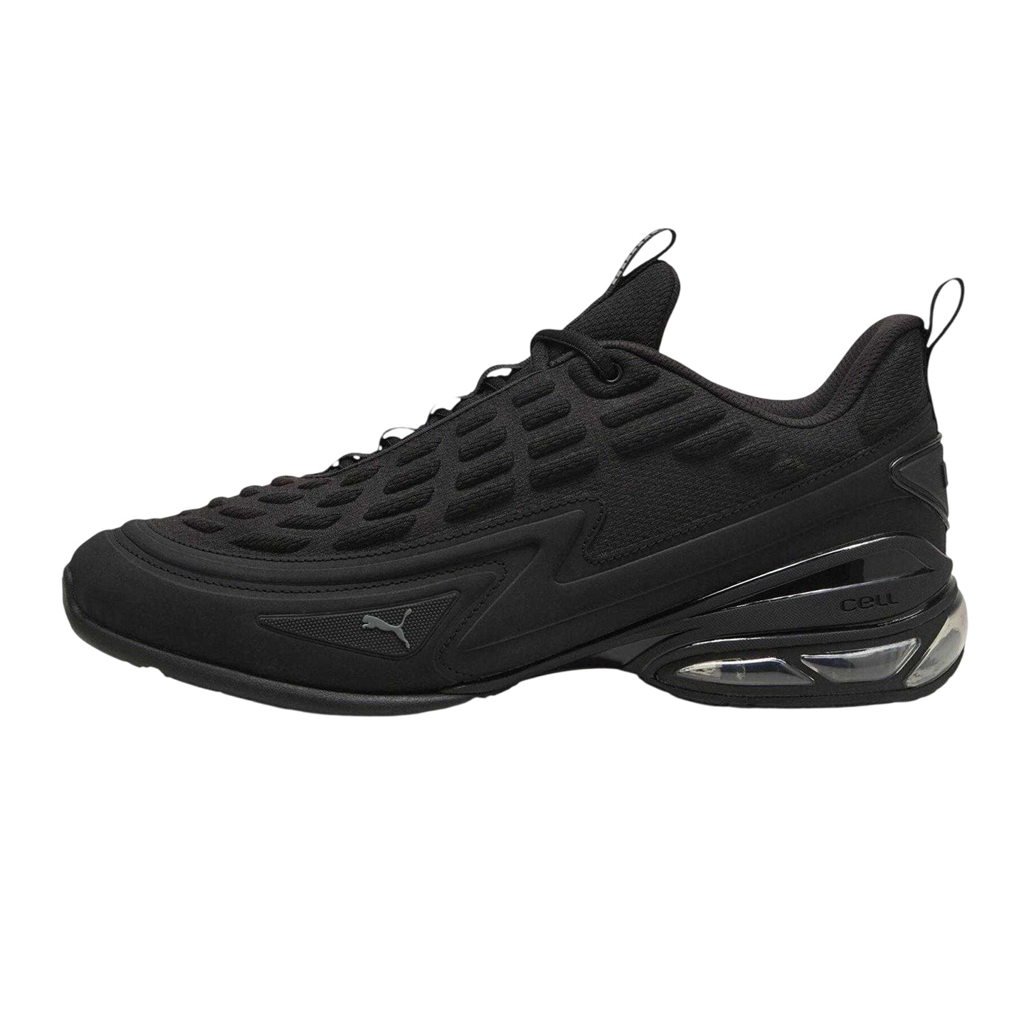 Triple Black - Side - Puma Mens Meza Logo Trainers