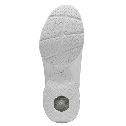 White - Back - Puma Mens Meza Logo Trainers