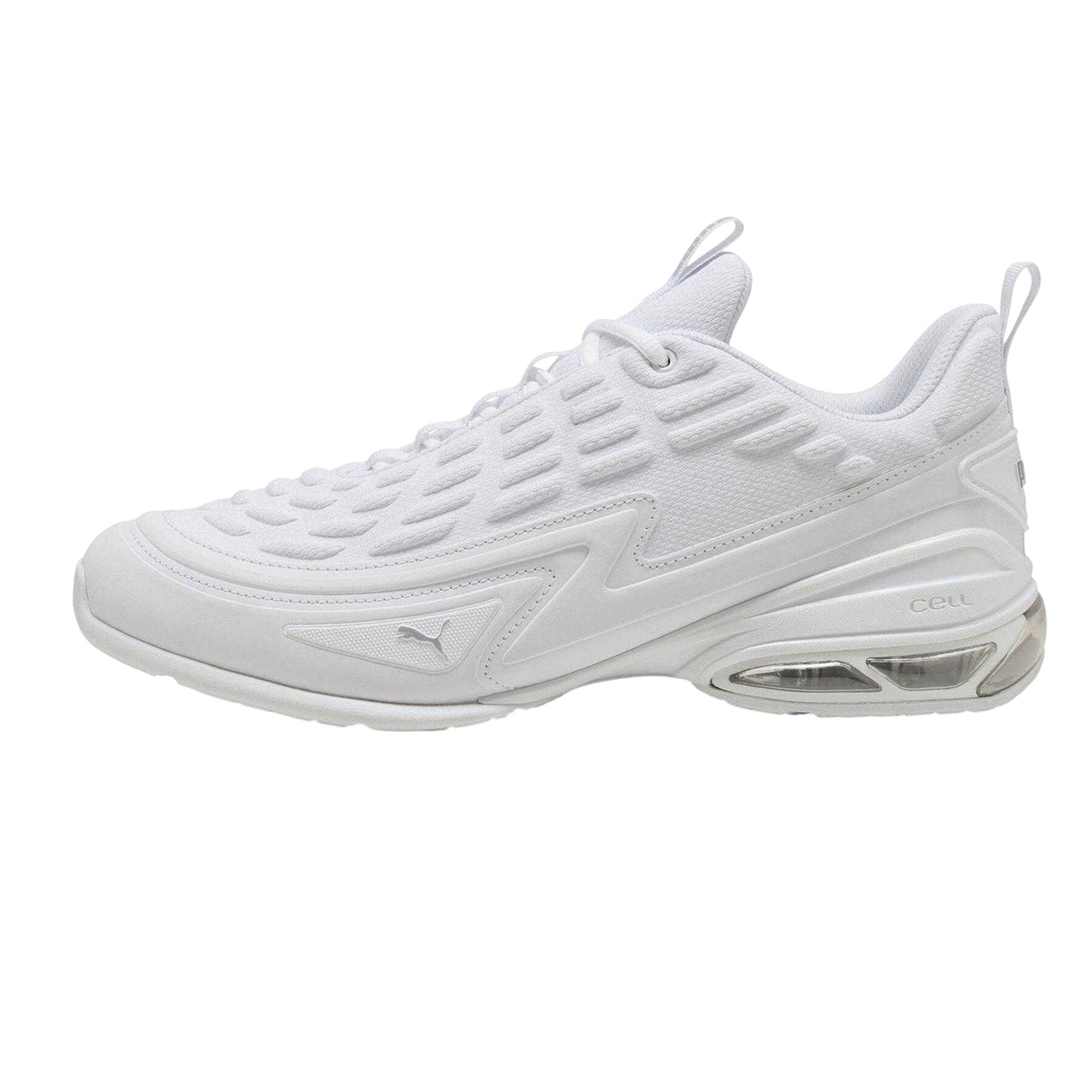 White - Side - Puma Mens Meza Logo Trainers