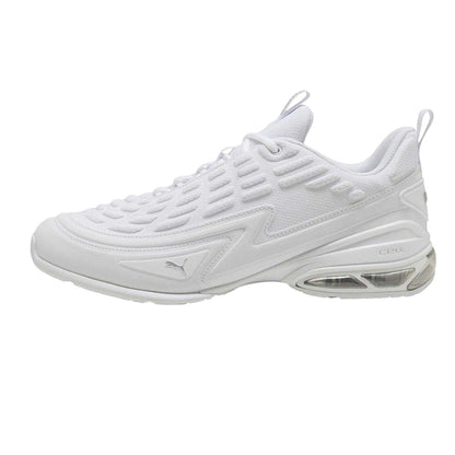White - Side - Puma Mens Meza Logo Trainers