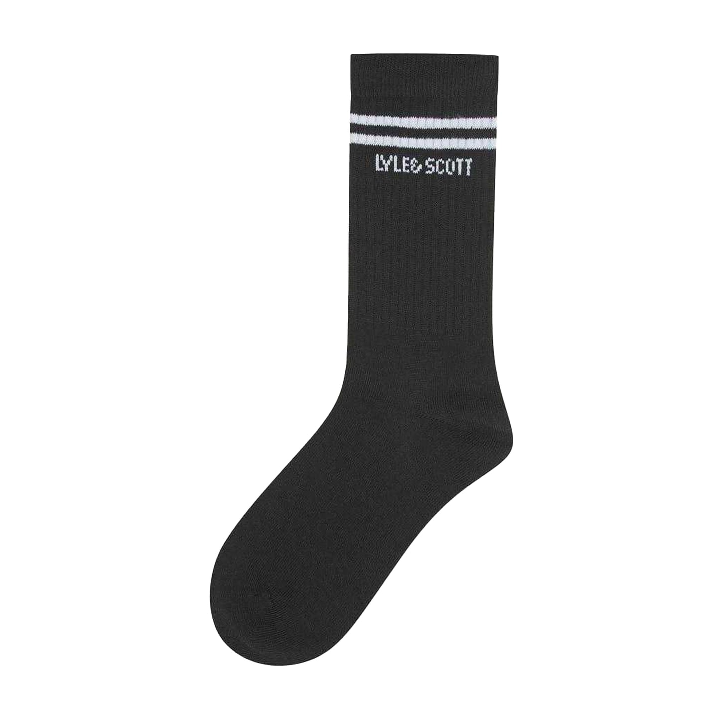 White-Black-Grey - Back - Lyle & Scott Childrens-Kids Crew Socks (Pack of 3)