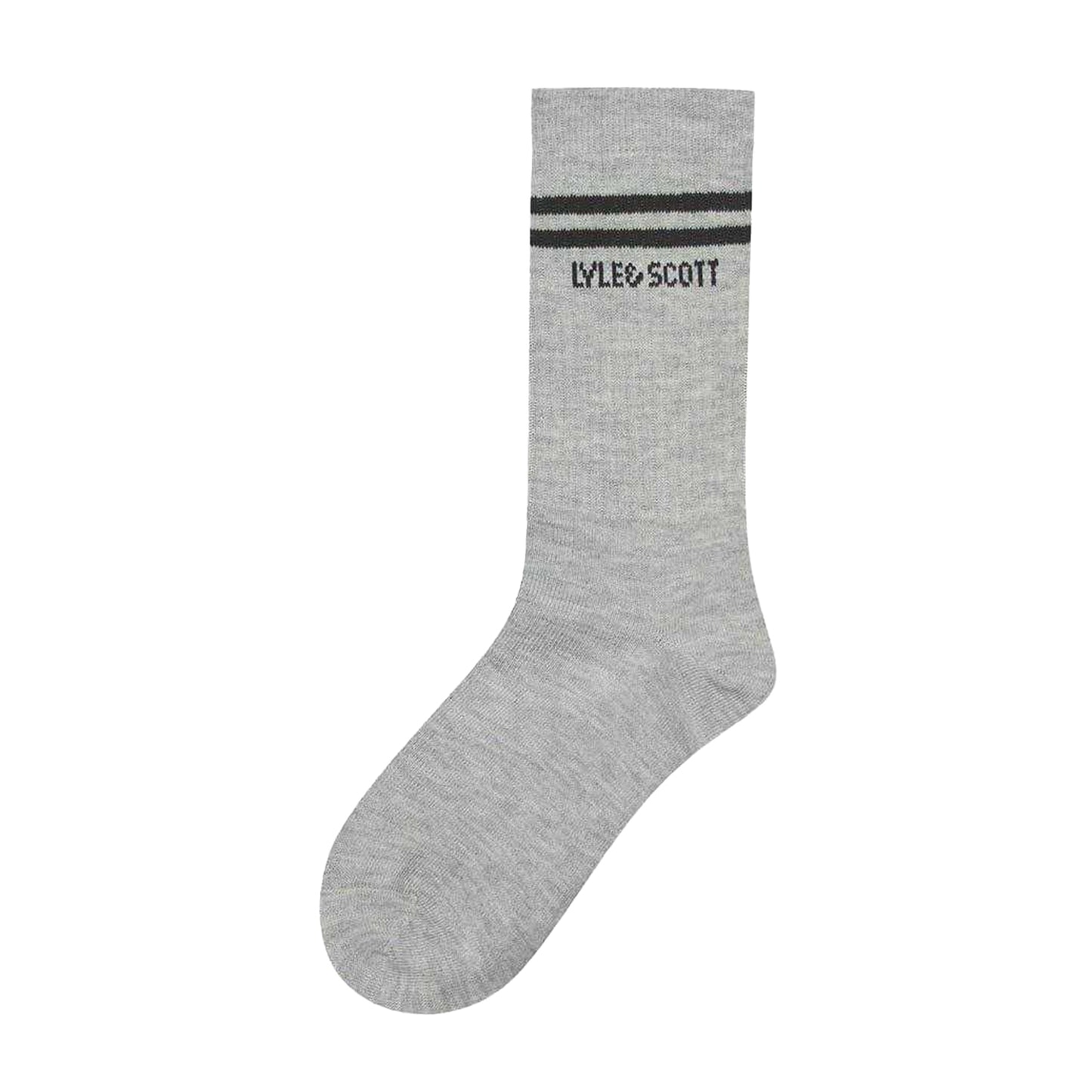 White-Black-Grey - Side - Lyle & Scott Childrens-Kids Crew Socks (Pack of 3)