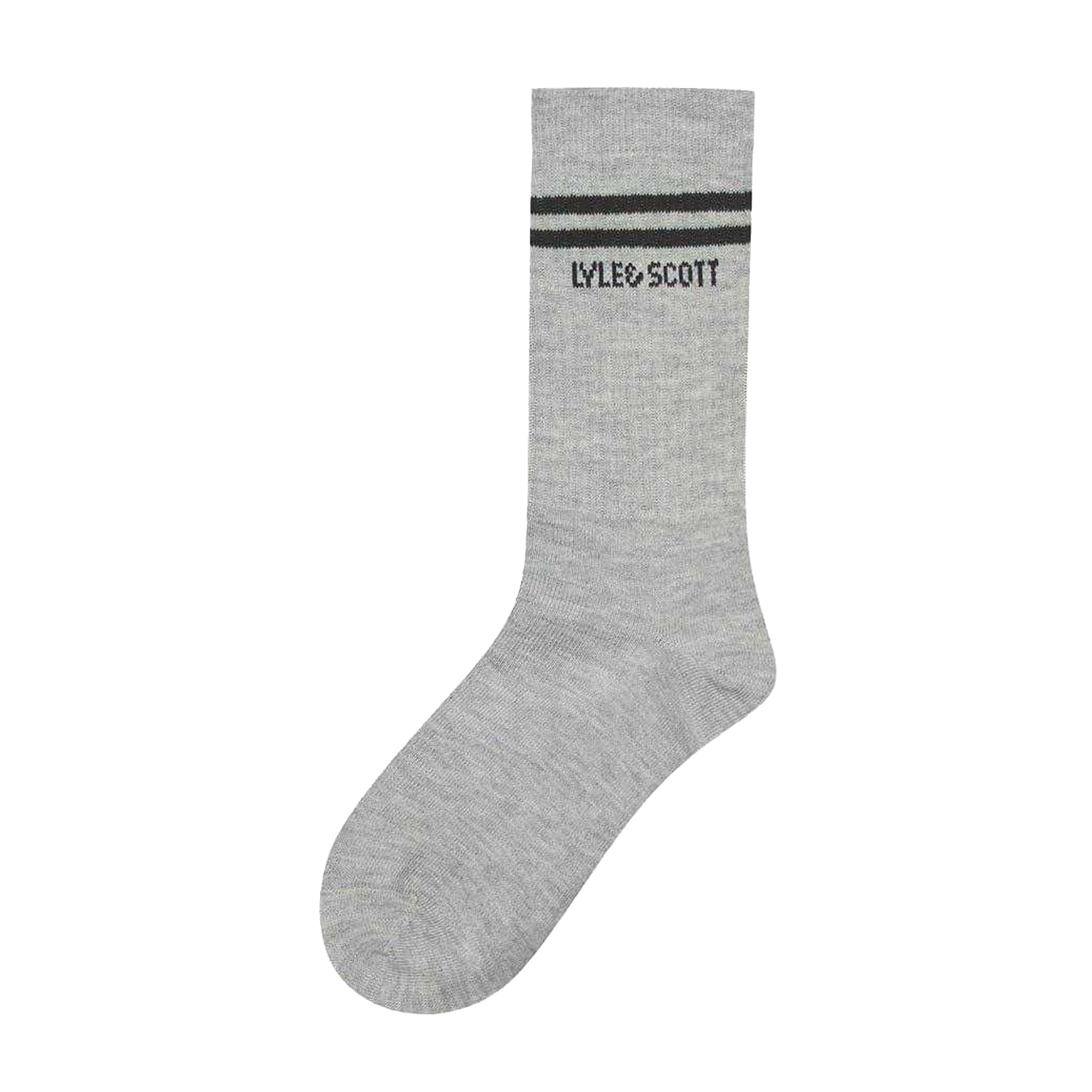 White-Black-Grey - Side - Lyle & Scott Childrens-Kids Crew Socks (Pack of 3)