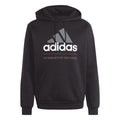 Black - Front - Adidas Mens Fleece Hooded Tracksuit