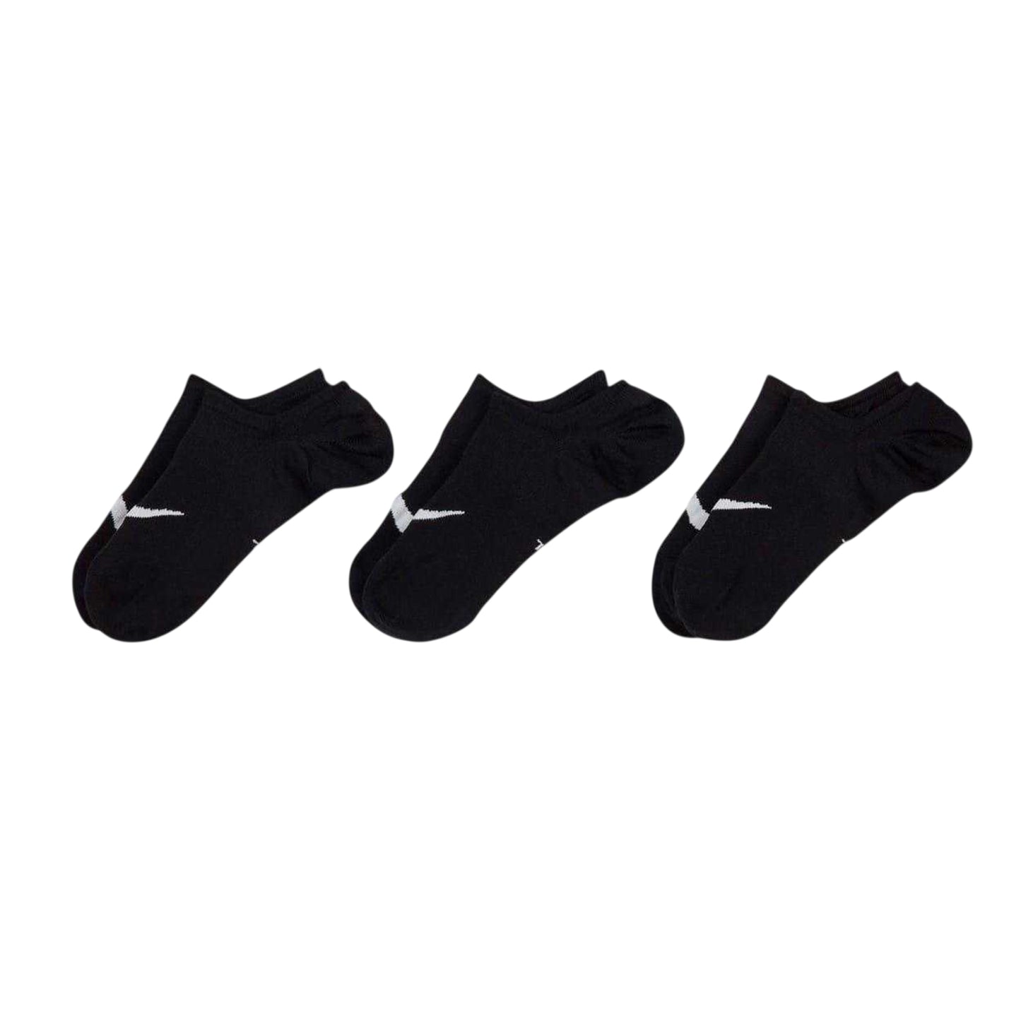 Black-White - Back - Nike Womens-Ladies Everyday Plus Trainer Socks (Pack of 3)