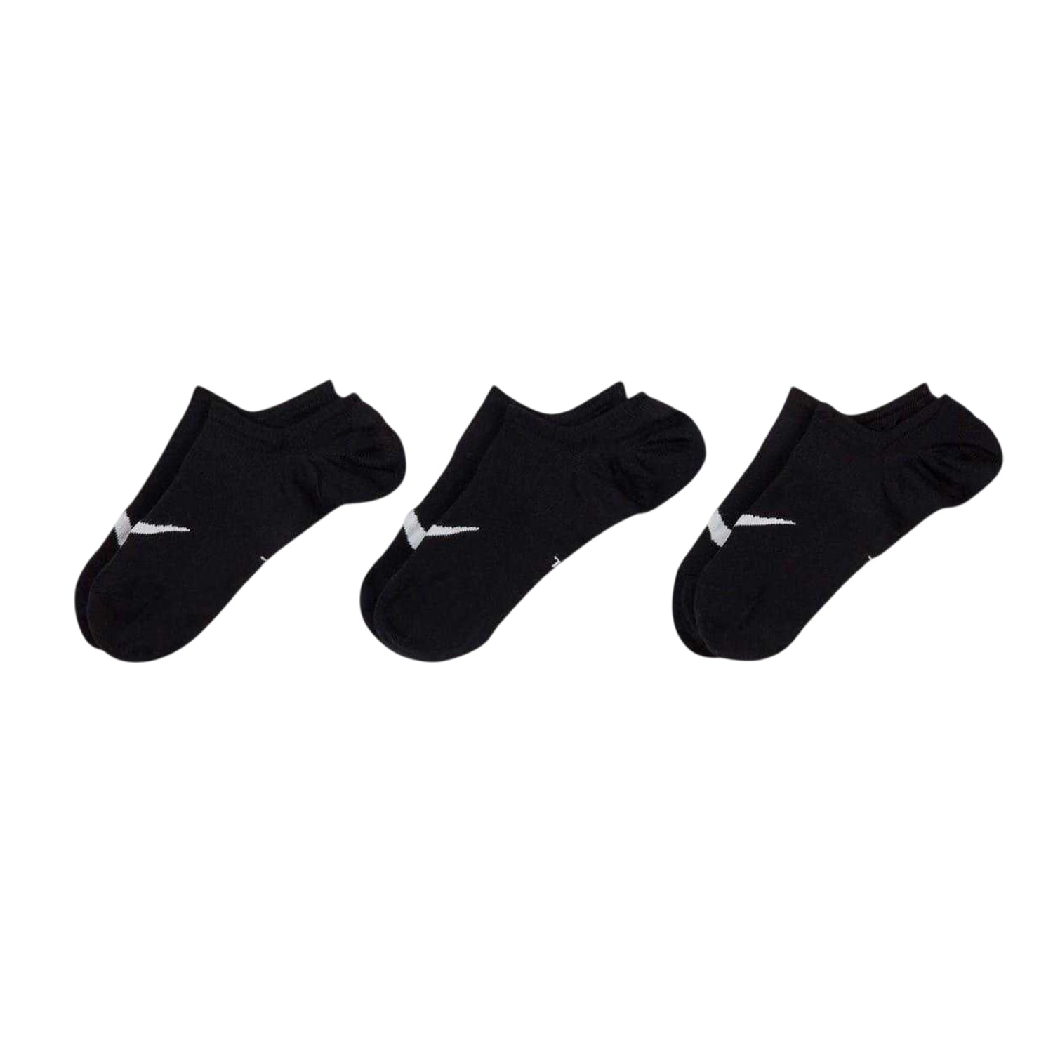 Black-White - Back - Nike Womens-Ladies Everyday Plus Trainer Socks (Pack of 3)