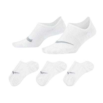 White - Front - Nike Womens-Ladies Everyday Plus Trainer Socks (Pack of 3)