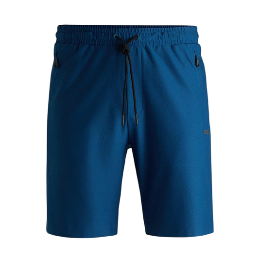 Blue - Front - Boss Mens Headlo Sweat Shorts