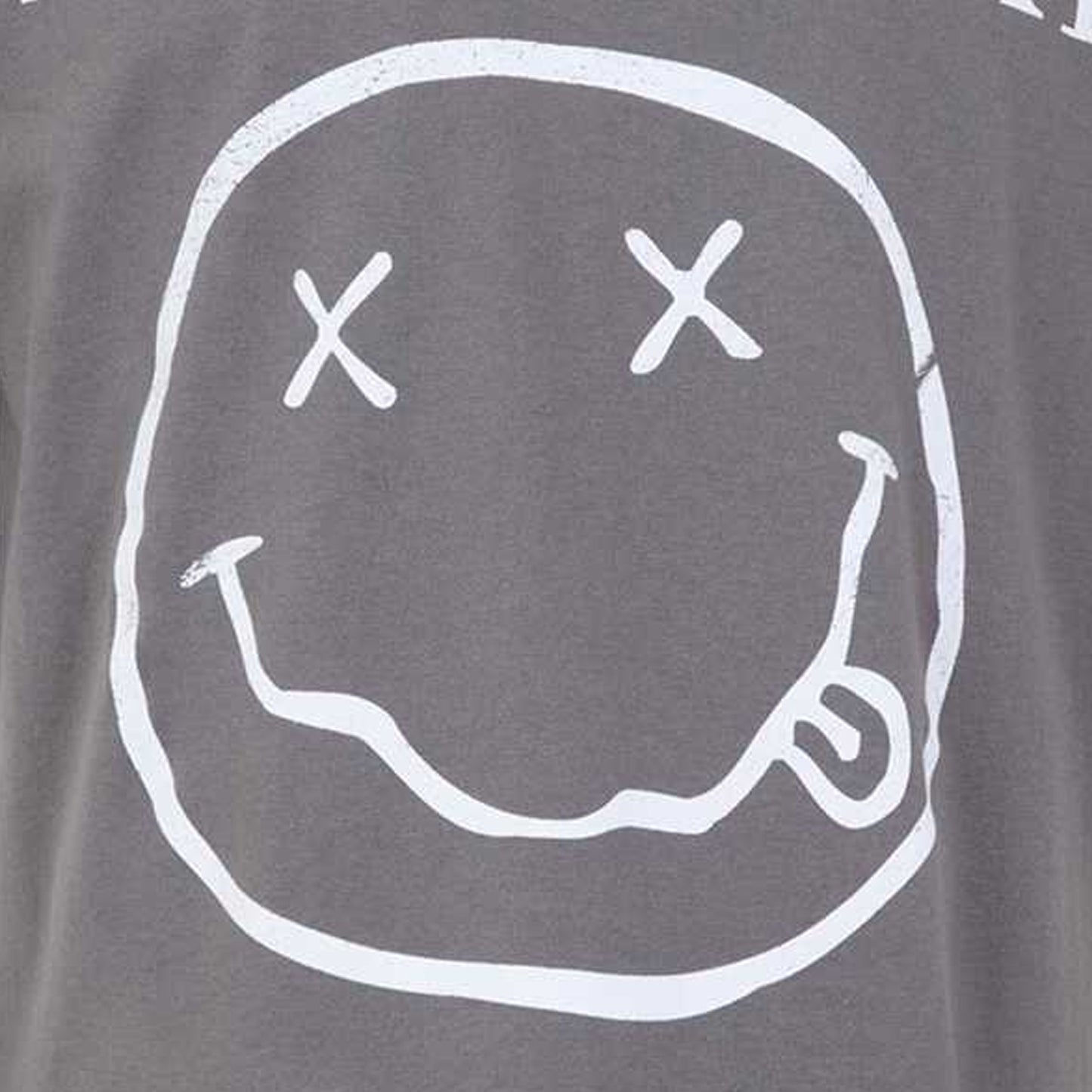 Grey - Side - Nirvana Womens-Ladies Logo T-Shirt