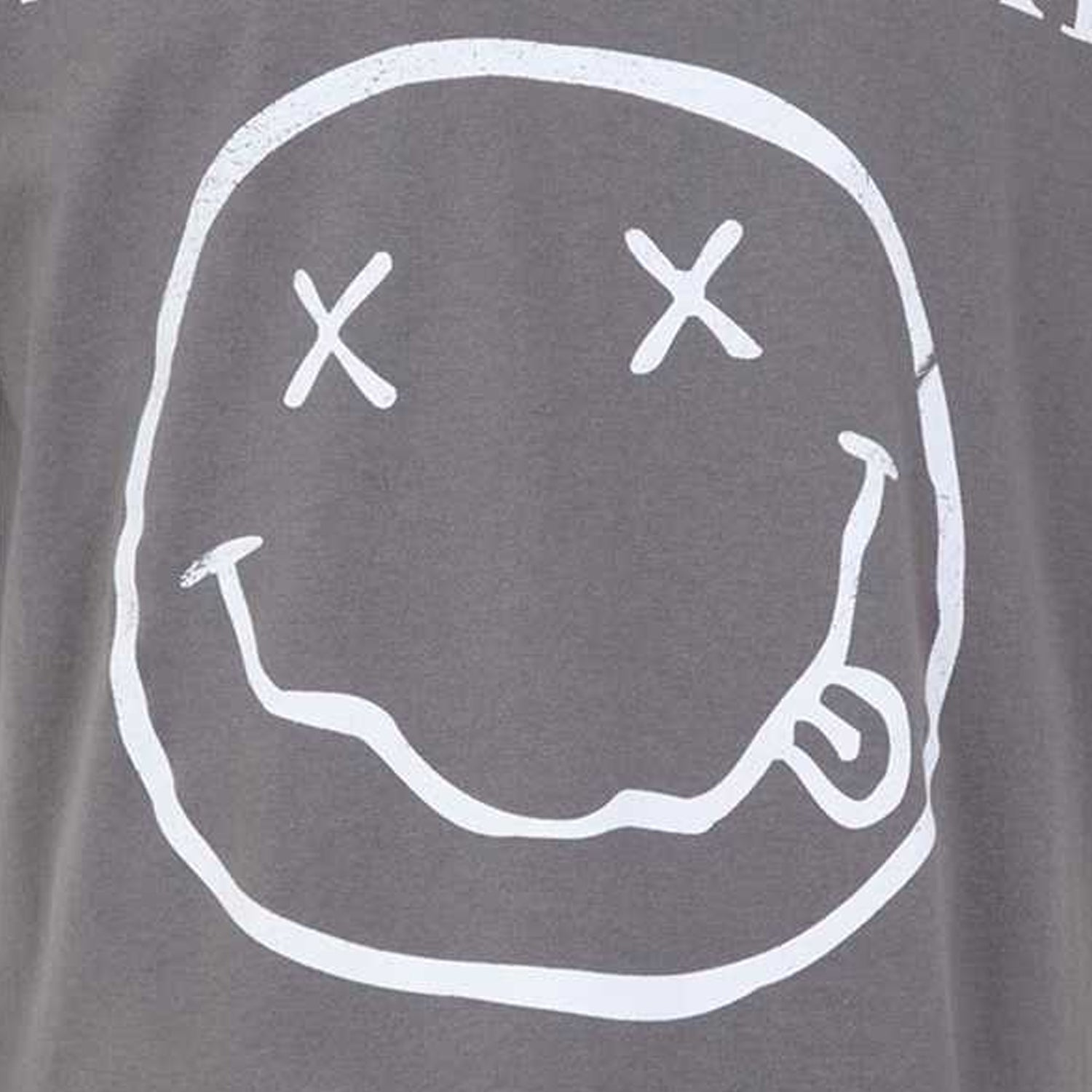 Grey - Side - Nirvana Womens-Ladies Logo T-Shirt