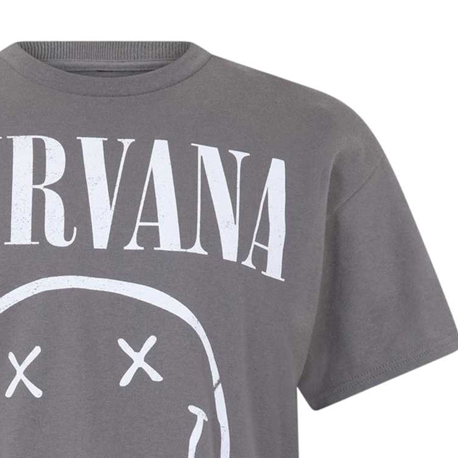 Grey - Lifestyle - Nirvana Womens-Ladies Logo T-Shirt